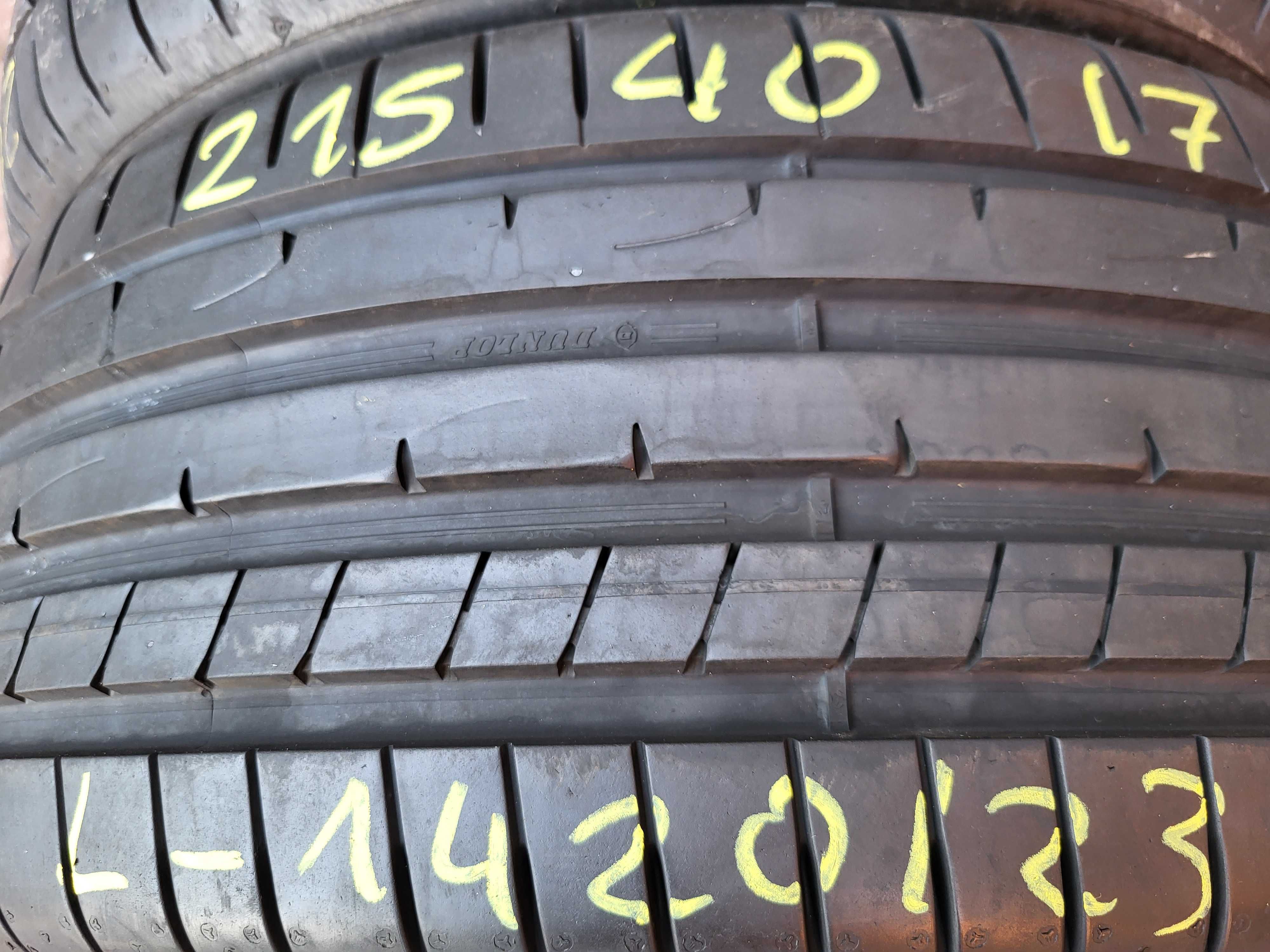215/40r17 87Y (L1420/23)007 2szt 7mm Sp Sport Maxx RT2 DUNLOP LETNIE