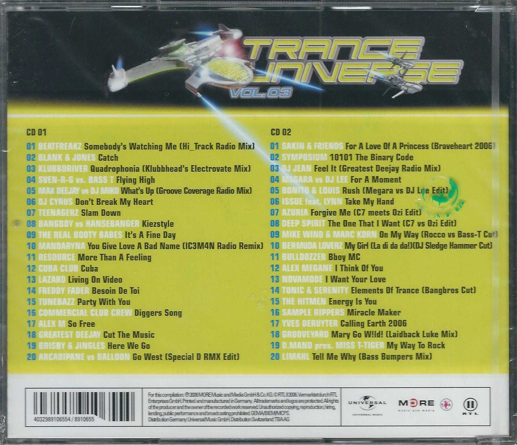 2 CD Trance Universe Vol. 03 (2006) (More Music And Media)