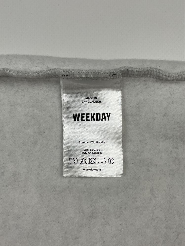 Худі Weekday Standart Zip Hoodie (M) сіре чоловіче з капюшоном