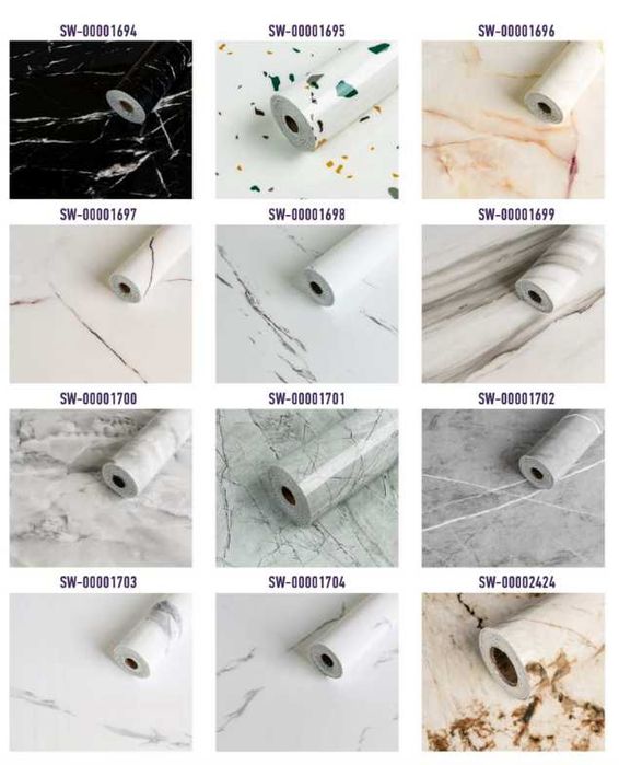 Самоклейка плитка мрамор, плитка в рулоне,вінілове покриття,ПЕТ плитка