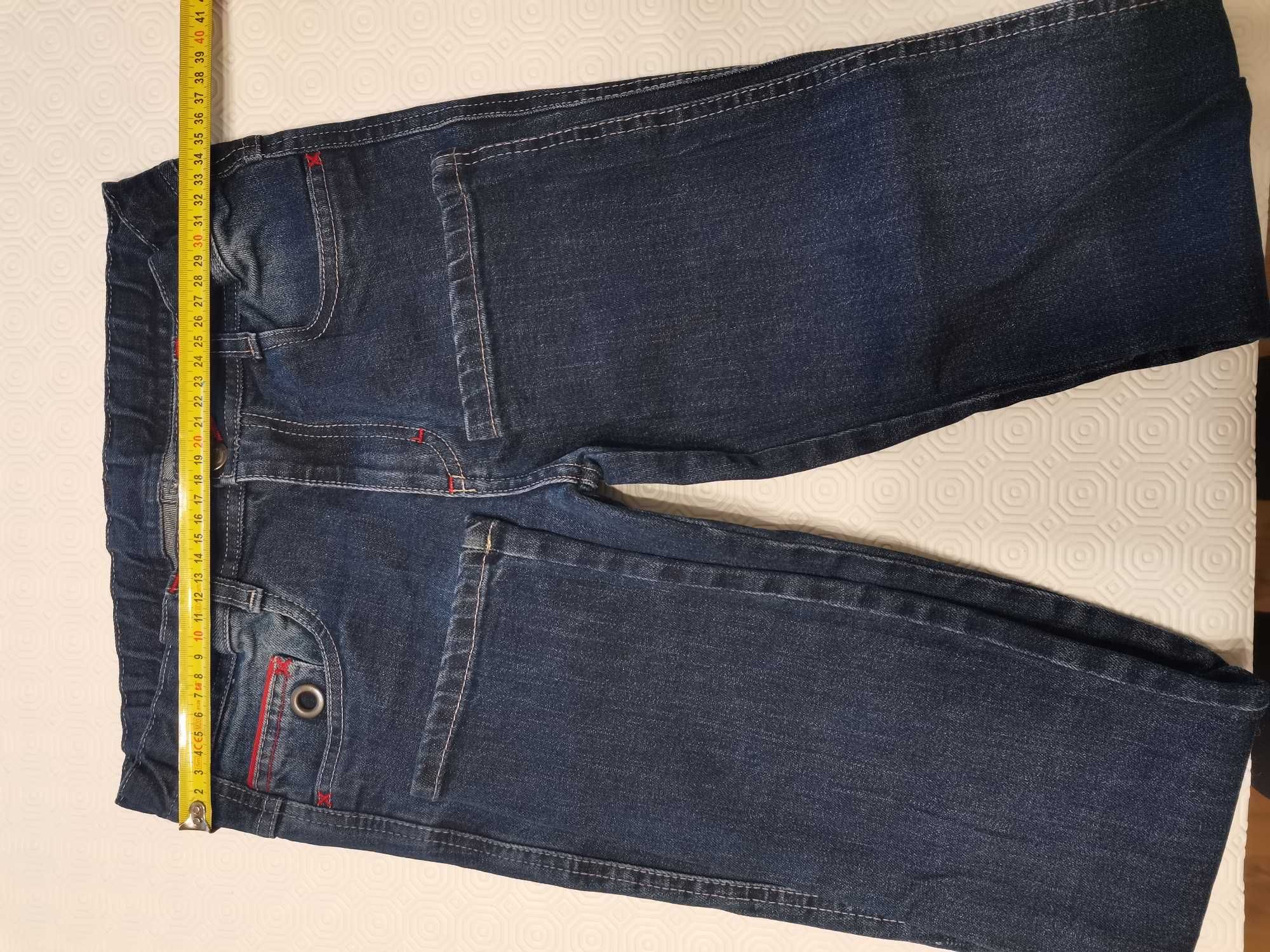 Spodnie jeans chłopięce 146-152 granatowe, stan bdb