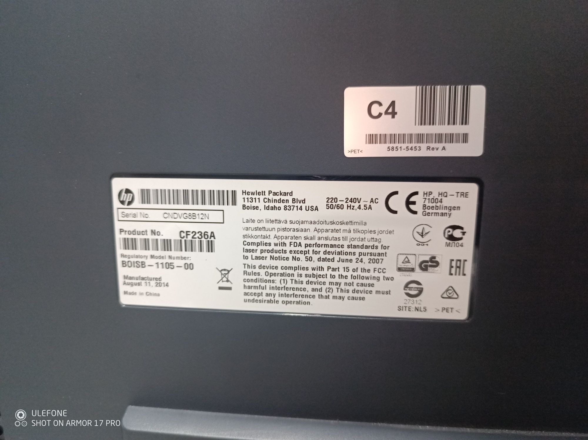 Монохромний лазерний принтер HP LaserJet Enterprise 700 M712dn A3