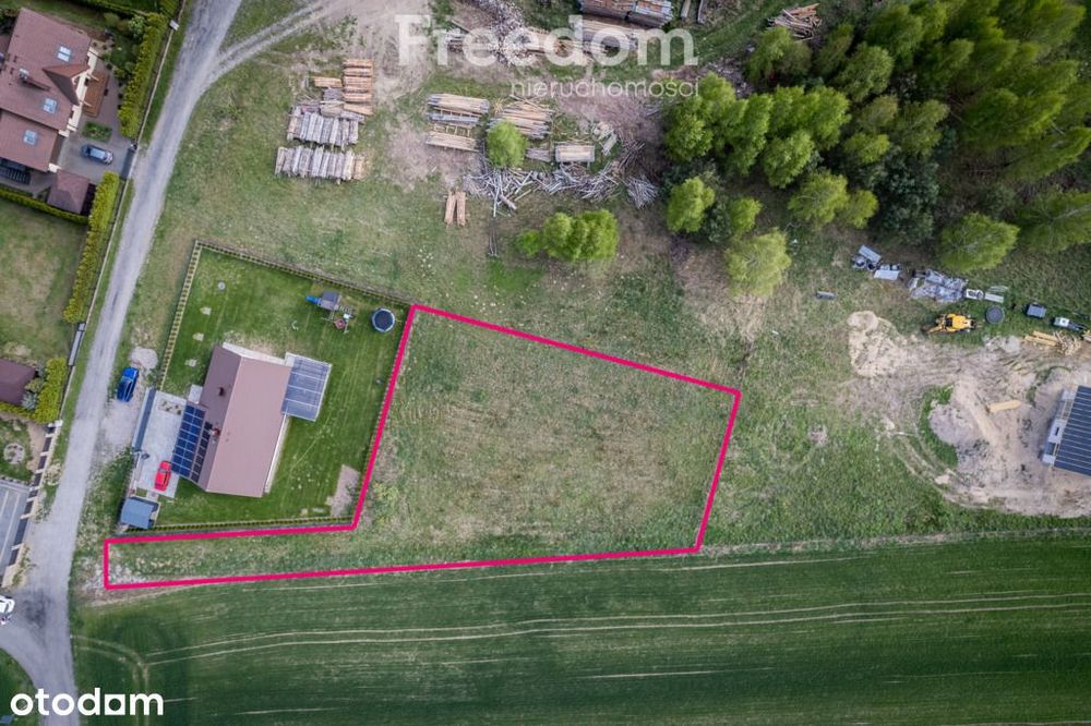 Działka budowlana 1536 m² – Kaplityny