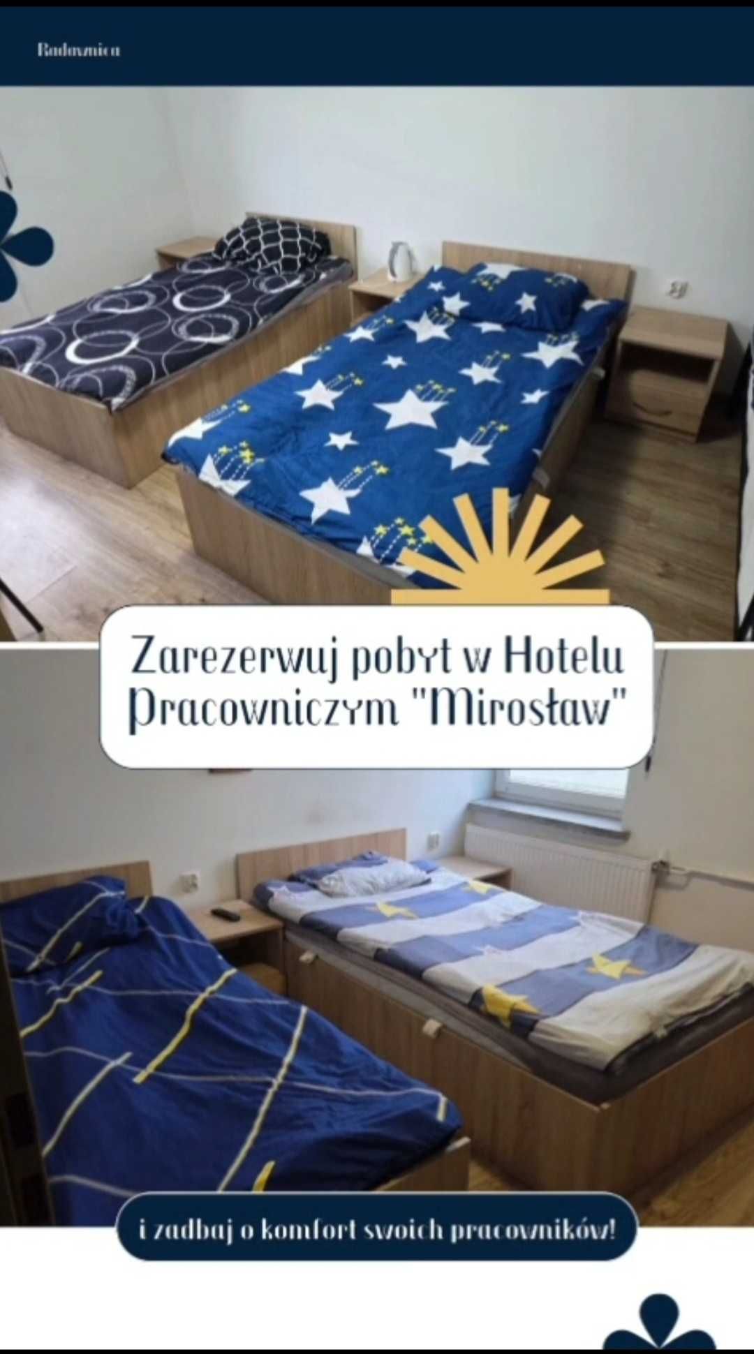HOTEL PRACOWNICZY MIROSŁAW
Komfort pracy i wypoczynku !