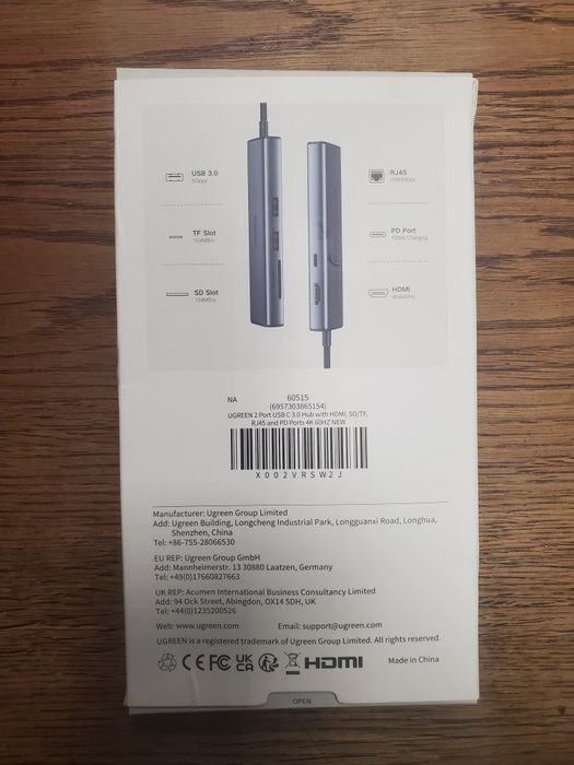 UGREEN 7 in 1 rozdzielacz adapter wielofunkcyjny hub USB HDMI Ethernet