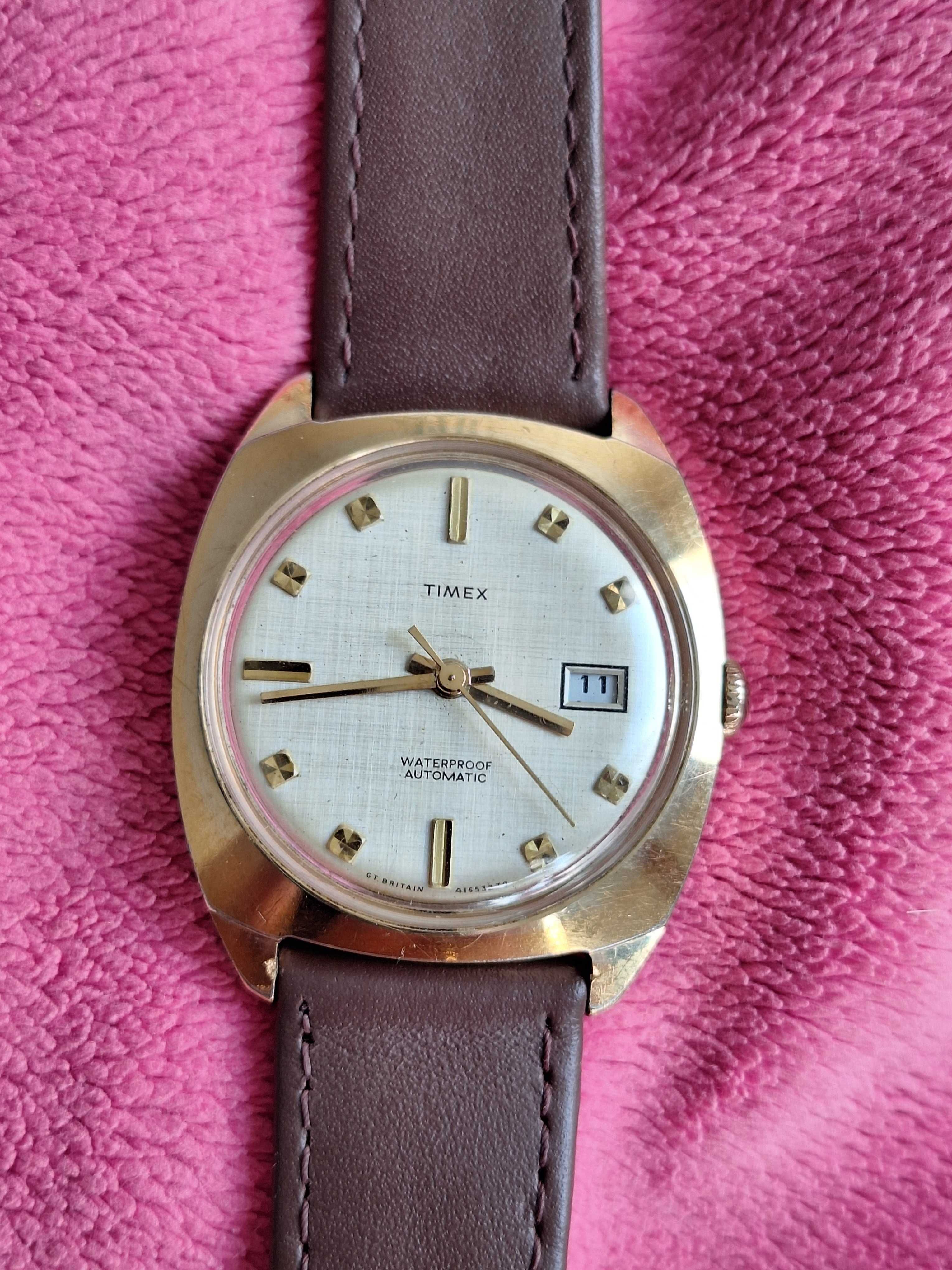 Timex automat pozłacany