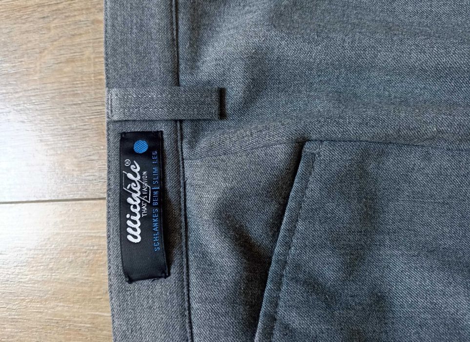 Męskie wełniane spodnie, Michèle, Slim leg, rozmiar D 42