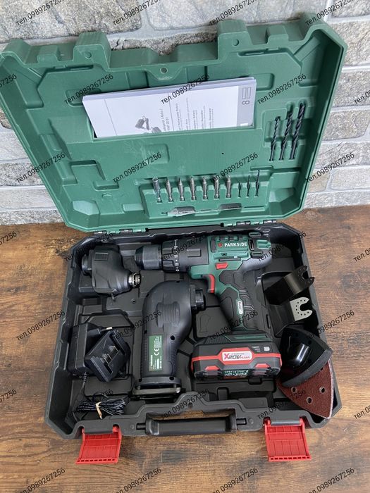 Акумуляторний шуруповерт, мультитул, 4 в 1 Parkside Німеччина
