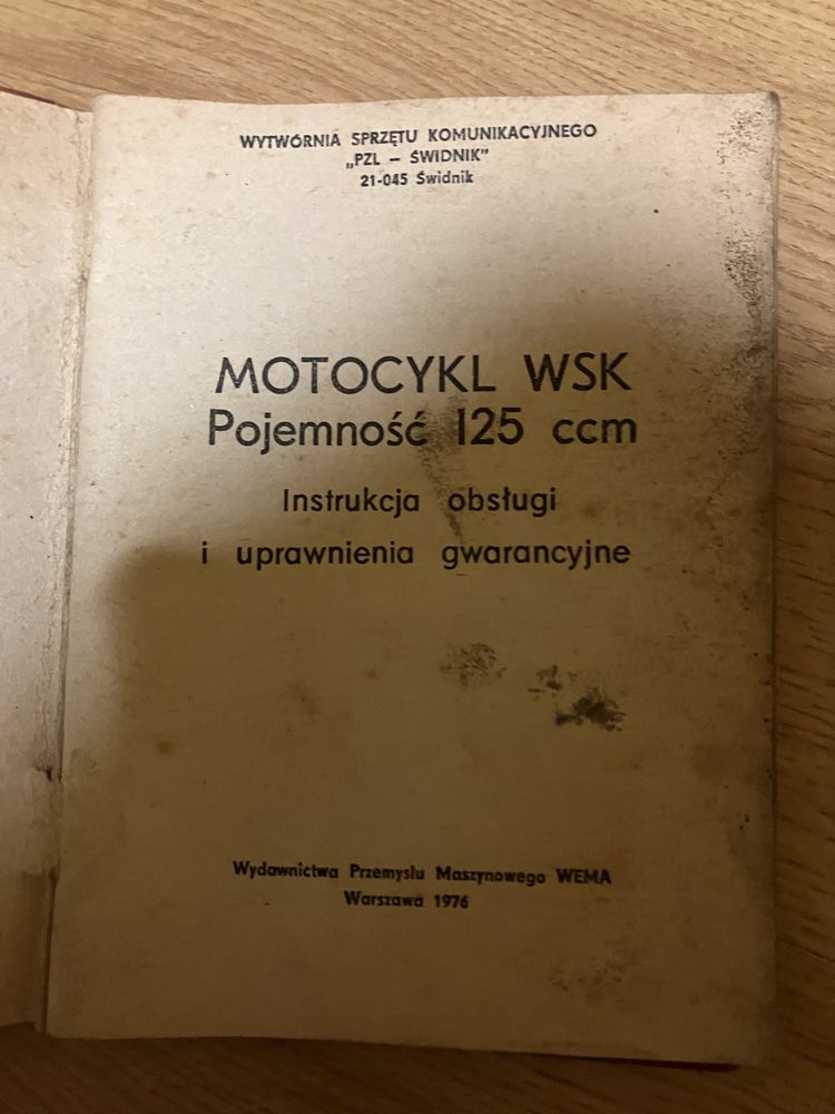 Instrukcja obsługi i uprawnienia gwarancyjne  WSK