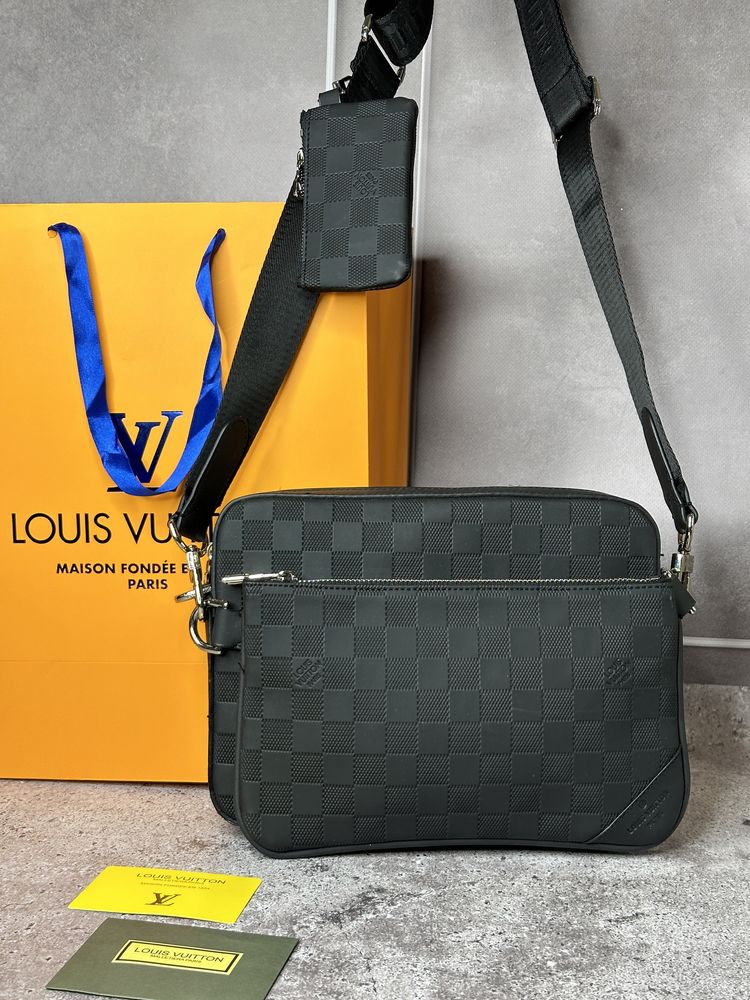 Чоловіча сумка Trio Louis Vuitton LV мужская сумка ПРЕМІУМ якість