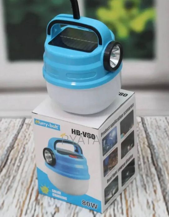 Ліхтар із сонячною панеллю Solar HB-V80 з сонячною панеллю 80W Помаран