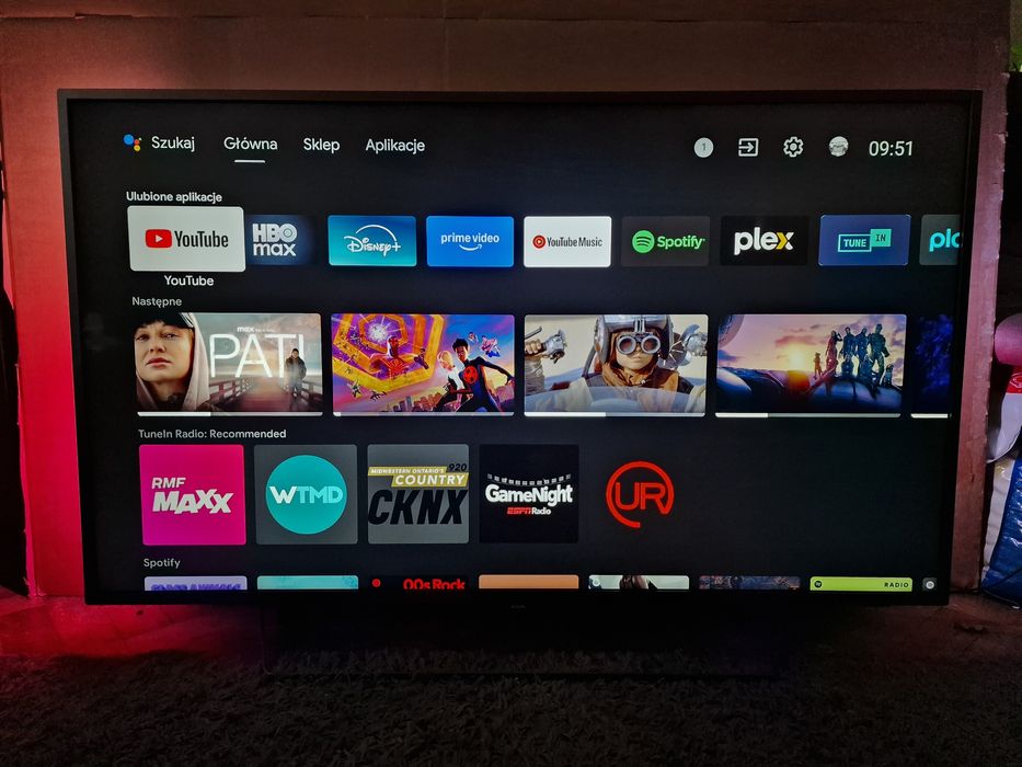 Tv Philips 55" 4K Android AMBILIGHT uhd hdr DVBT-2 telewizor smart LED