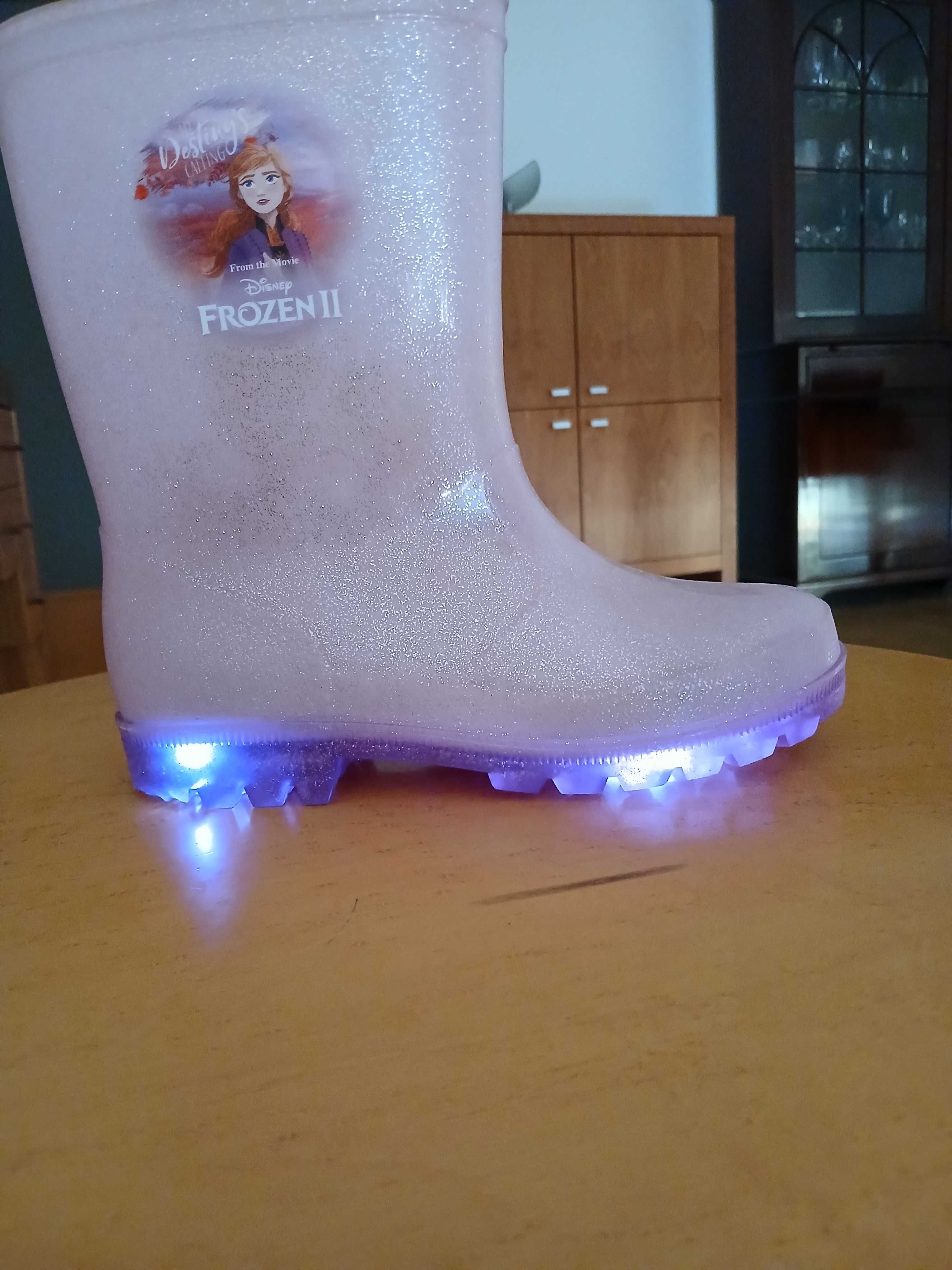 Galochas de criança da Frozen disney com luz