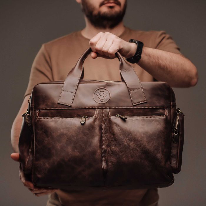 Кожаный мужской портфель / Шкіряний чоловічий портфель VS083