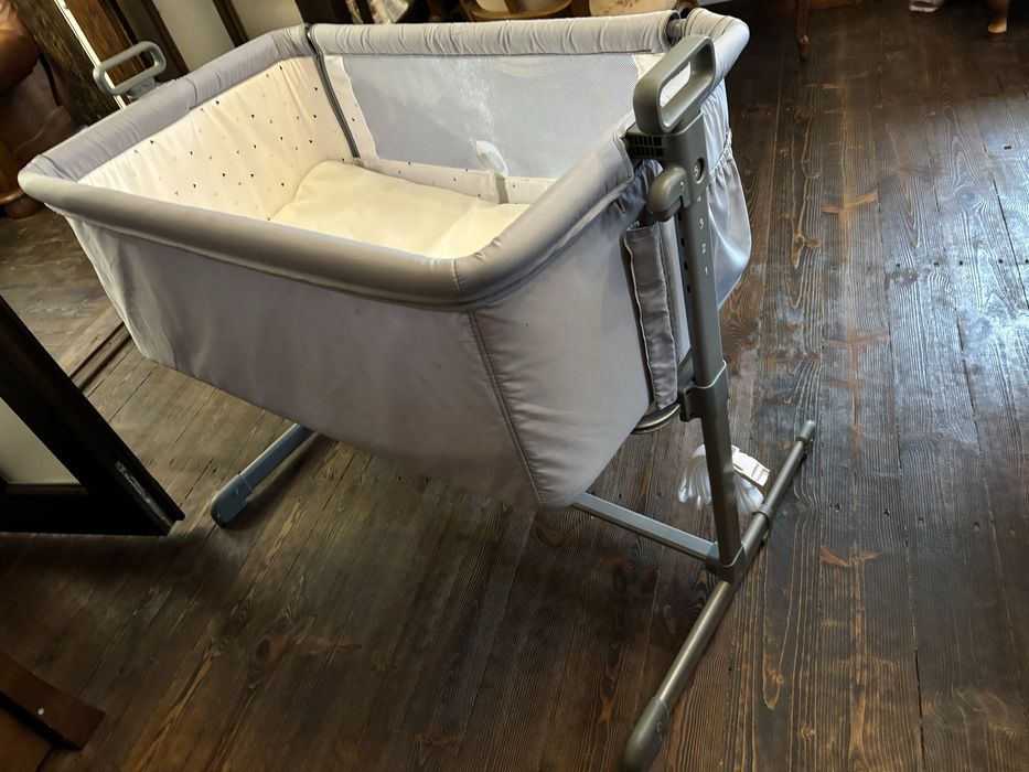 Łóżeczko dostawne dostawka kinderkraft szara turystyczne