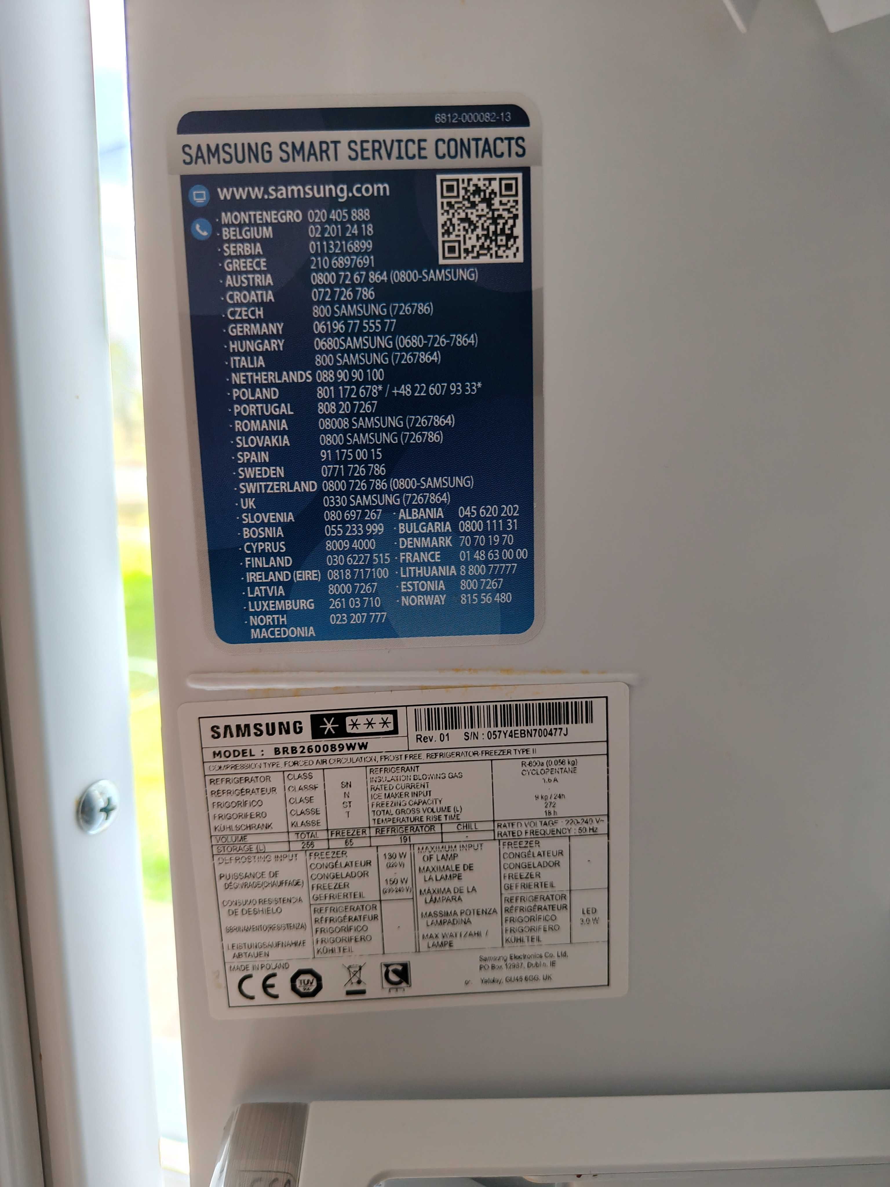 Chłodziarko Zamrażarka Samsung do zabudowy BRB260089WW