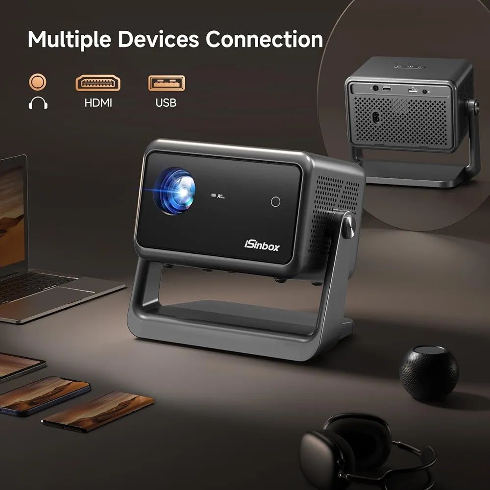 Mini Projektor iSinbox Q8 PRO z Auto Focus WiFi 6
