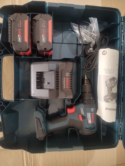 Wkrętarka Bosch GSB 18V-55 + Aku 4.0Ah x2