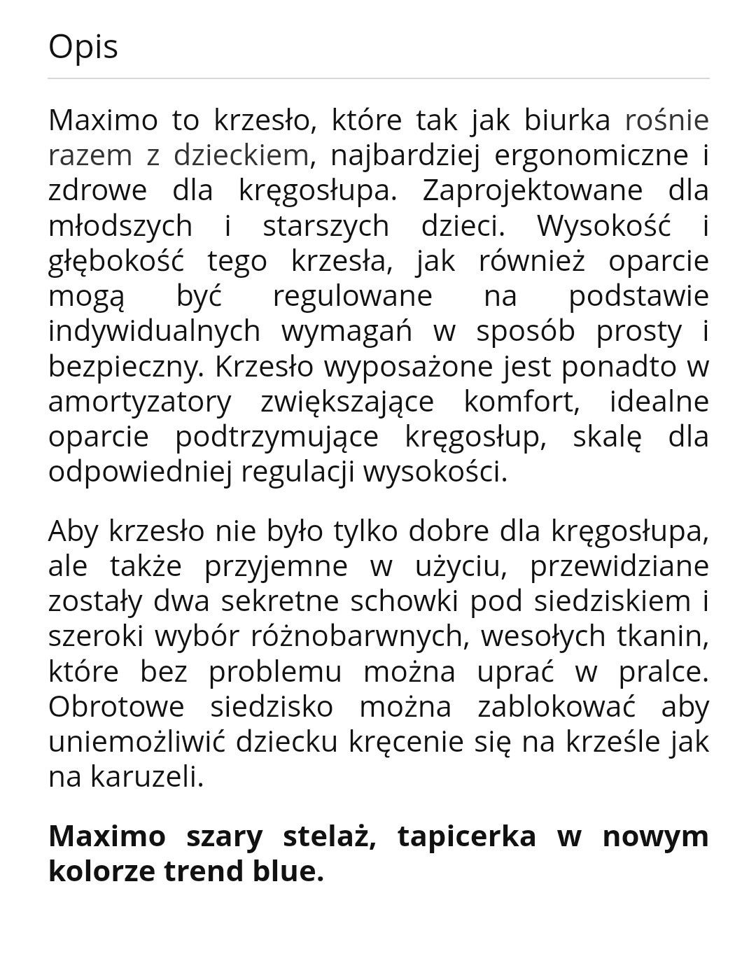 Krzesło do biurka MOLL