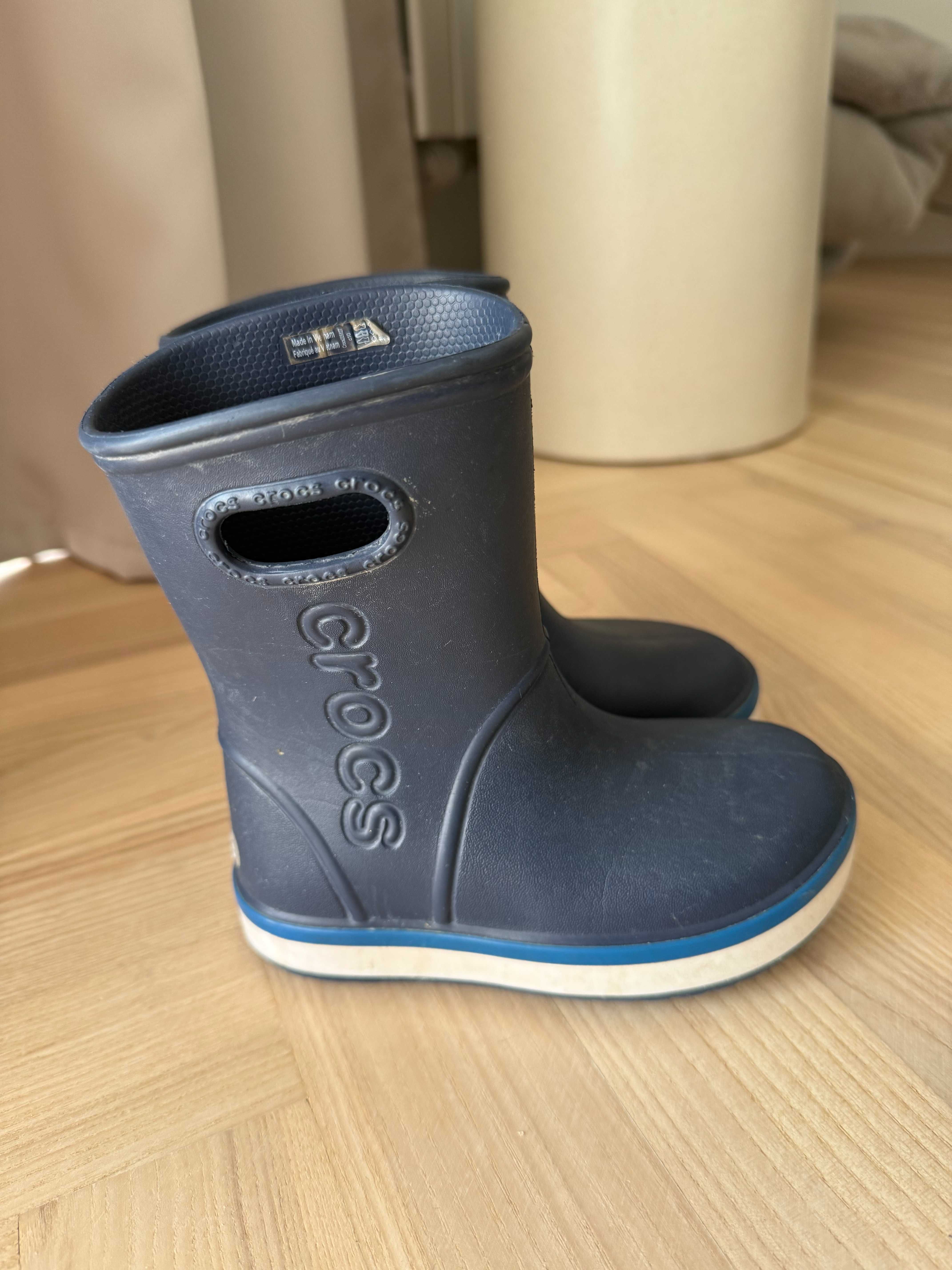 Kalosze dziecięce Crocs, rozmiar C10, granatowe