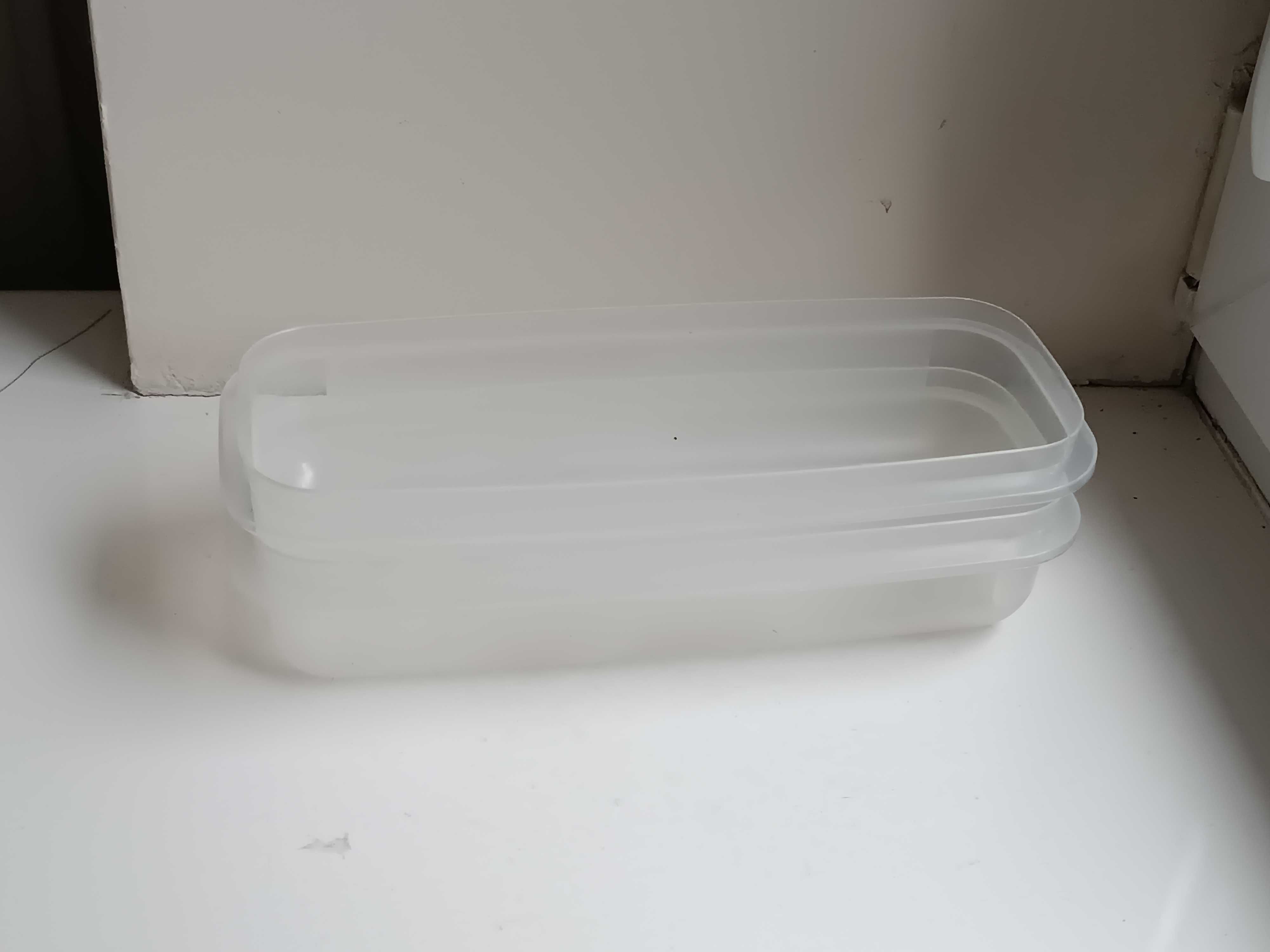 Plastikowe pojemniki pudełka pudełko na żywność długie podłużne zestaw