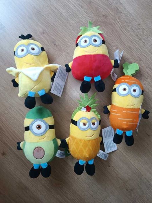 Conjunto 5 peluches Minions - NOVOS
