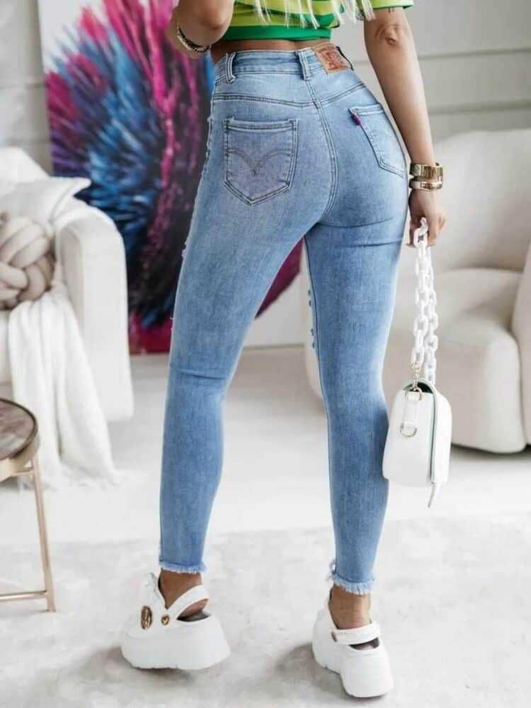 Spodnie damskie rurki skinny LIFE'S a'la Levis XL