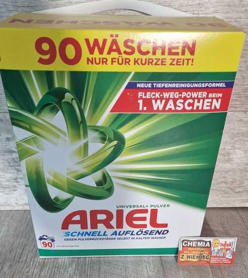 Niemiecki proszek do prania Ariel Universalny 90 Prań