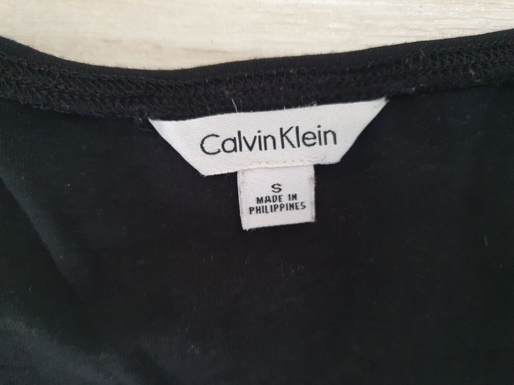 Bluzka S damska Calvin Klein czarna