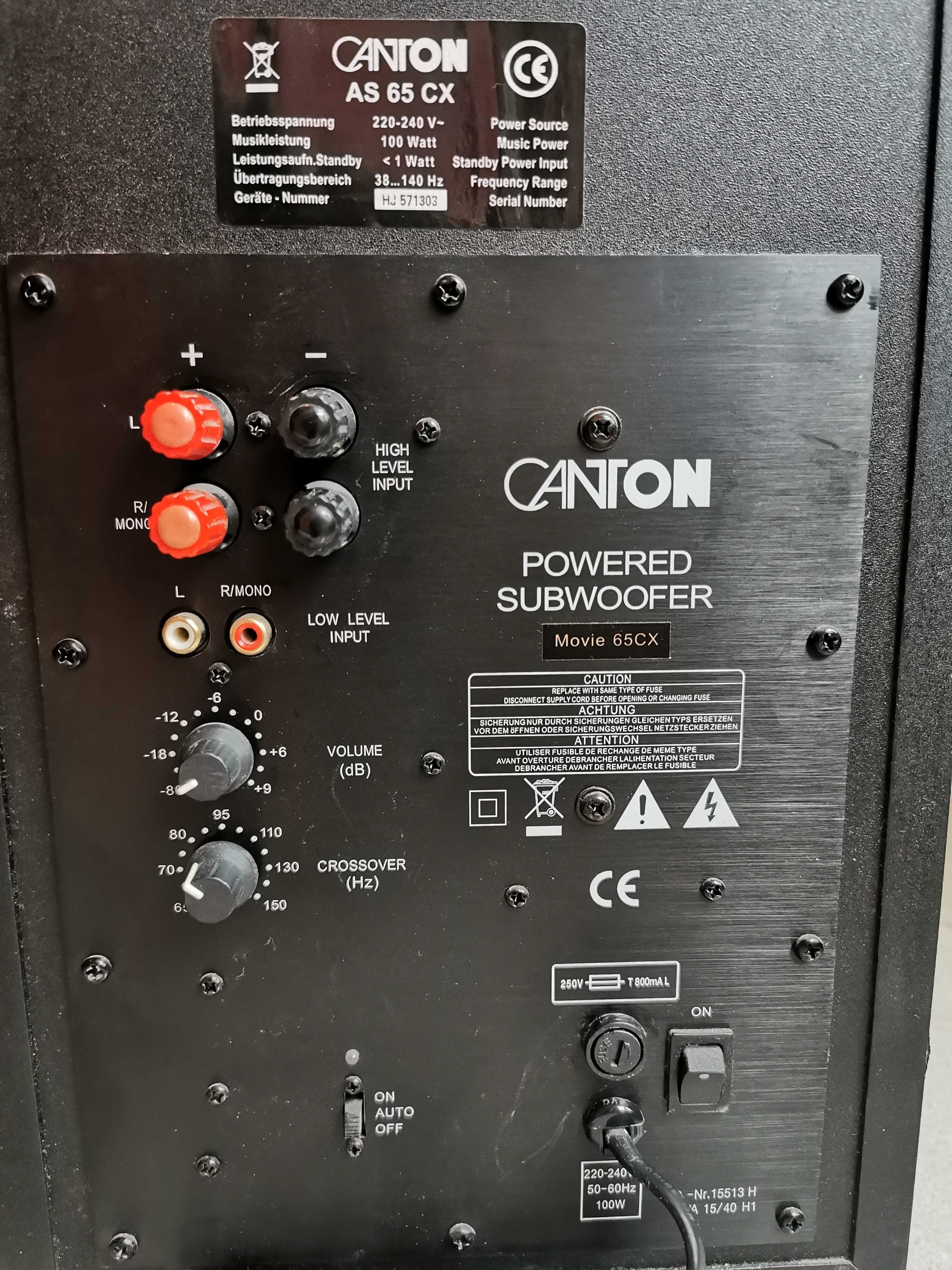 Świetny subwoofer Canton CX 65 wysoka jakość dźwięku