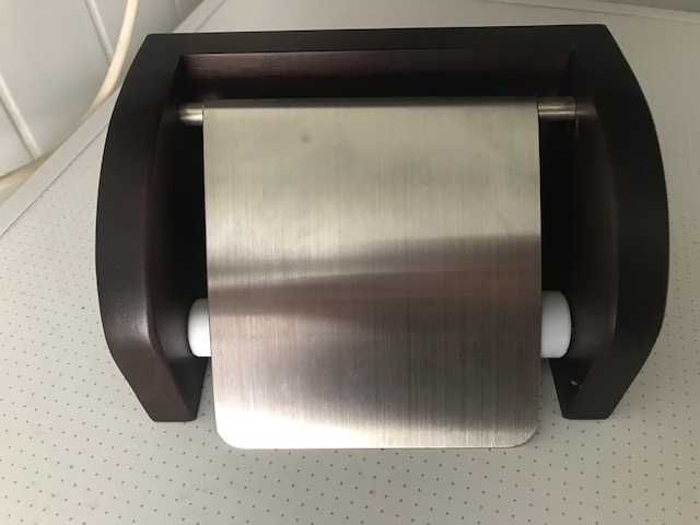 Porta rolo de papel higiénico + saboneteira - novos