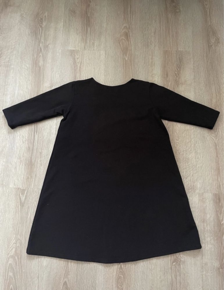 Czarna krótka sukienka trapezowa/tunika