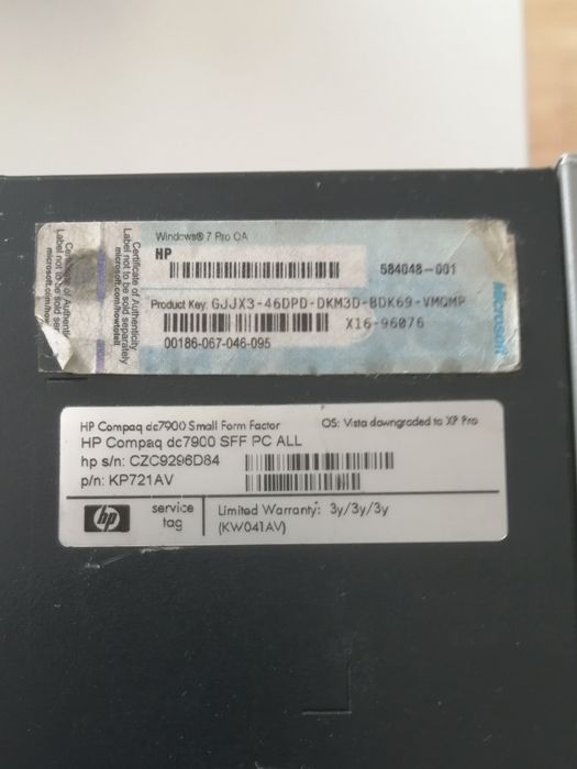 PC HP Compaq CC 9700 para peças