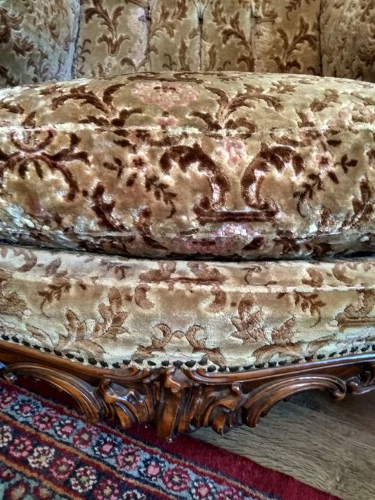 Диван 2 кресла ковровый гобелен барокко Италия