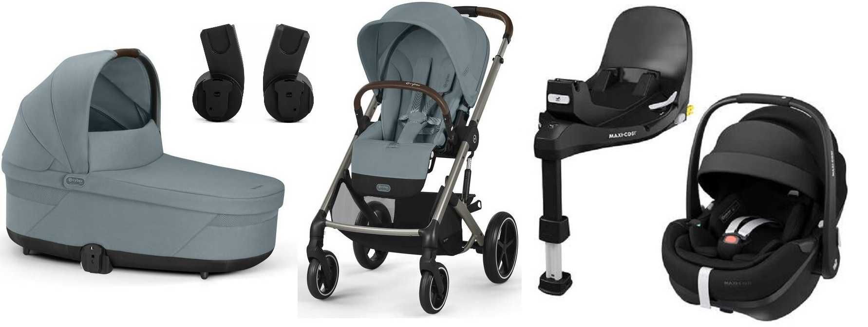 4w1 Cybex Balios S Lux + Maxi Cosi Pebble 360Pro2 + baza 360 Slidetech