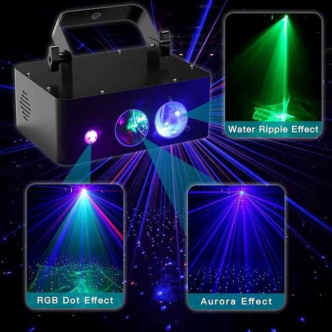 Oświetlenie sceniczne z aurora aqua gwiaździste niebo 3 W 1 efekt DMX