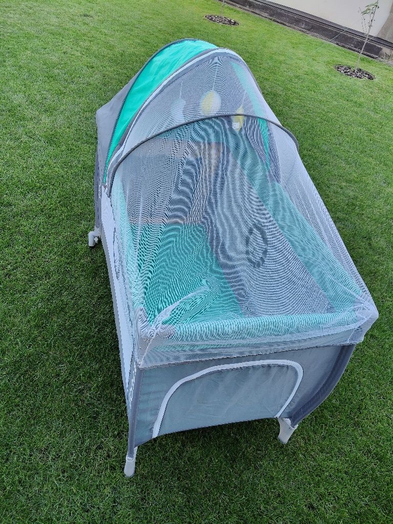 Манеж-кроватка LIONELO Sven Plus Turquoise/Grey