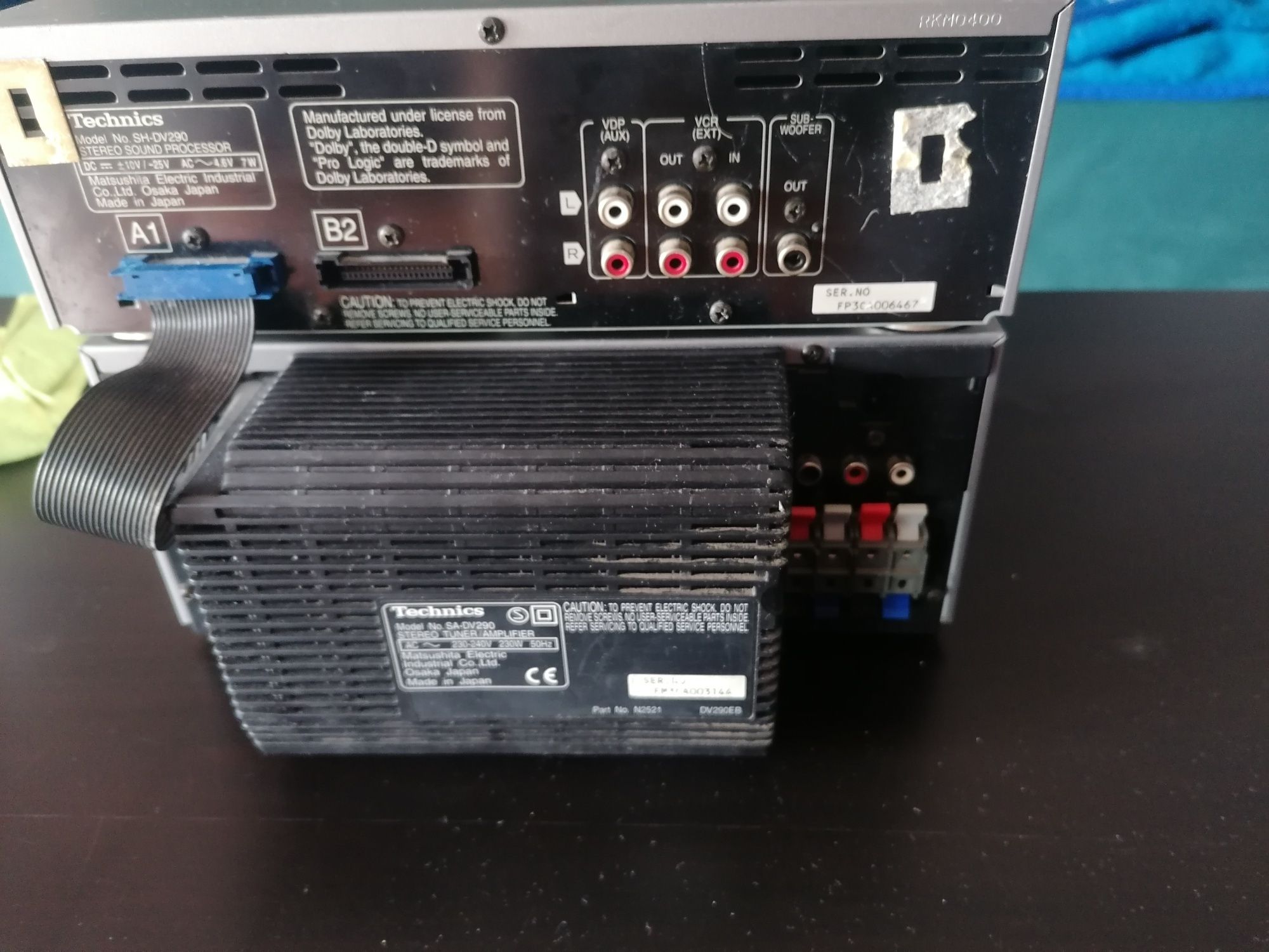 Wieża Technics - Amplituner i procesor DV290 głośniki Philips