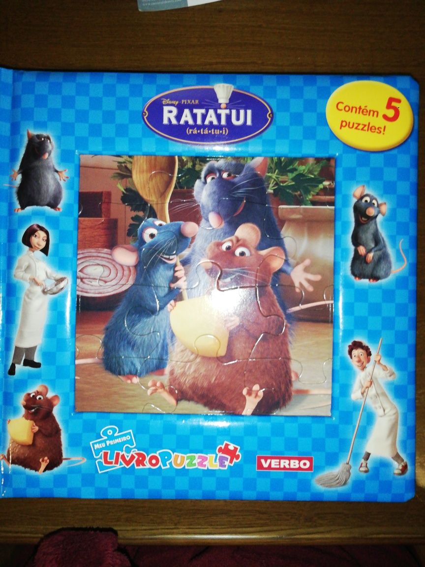 Livro infantil - Ratatui com 5 puzzles
