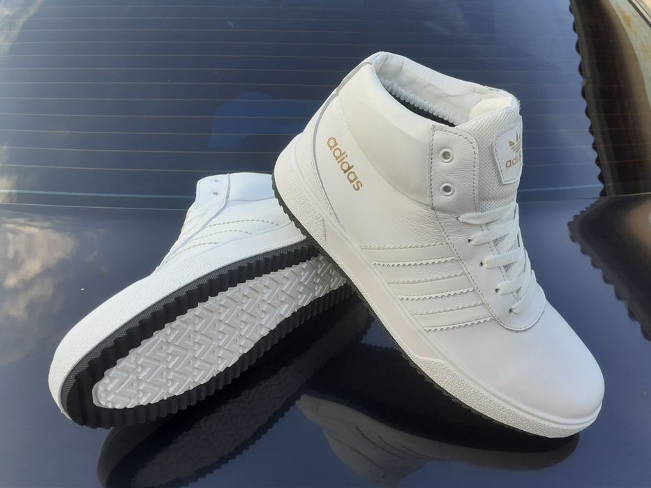 ADIDAS GOLD зимові чоловічі білі шкіряні кросівки белые зимние ботинки