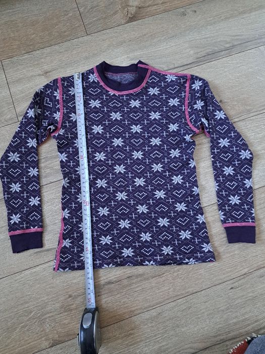 Bluzka merino 7 8 9 10 lat wełna