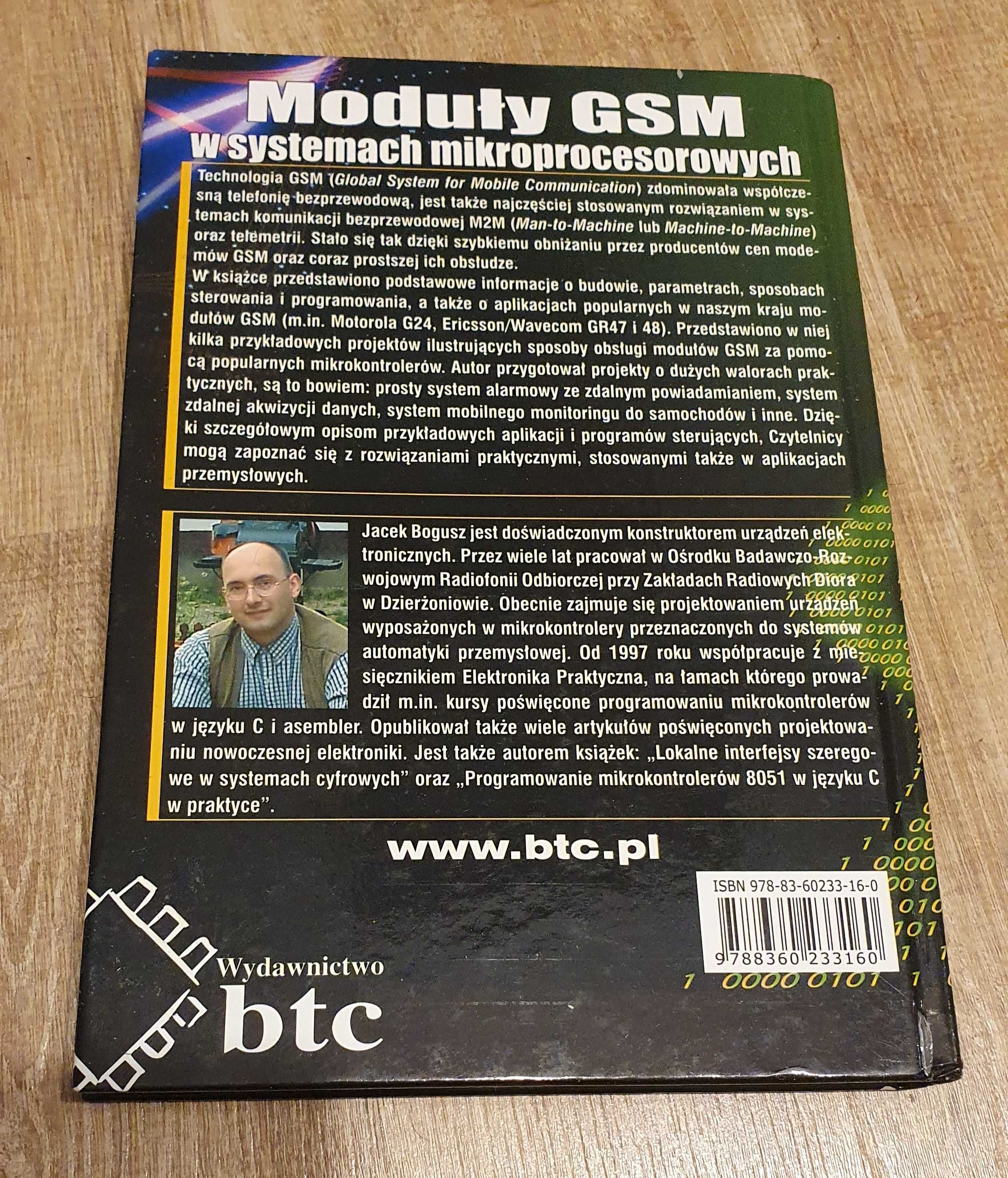 Książka Moduły GSM w systemach mikroprocesorowych Jacek Bogusz