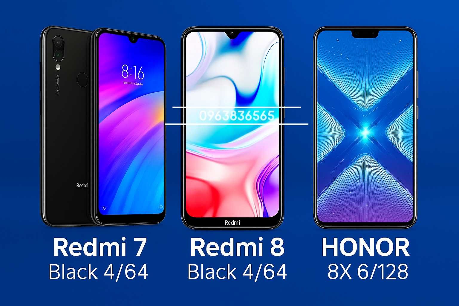 REDMI 7, REDMI 8, HONOR 8X - ідеальний вибір смартфону за свої гроші!