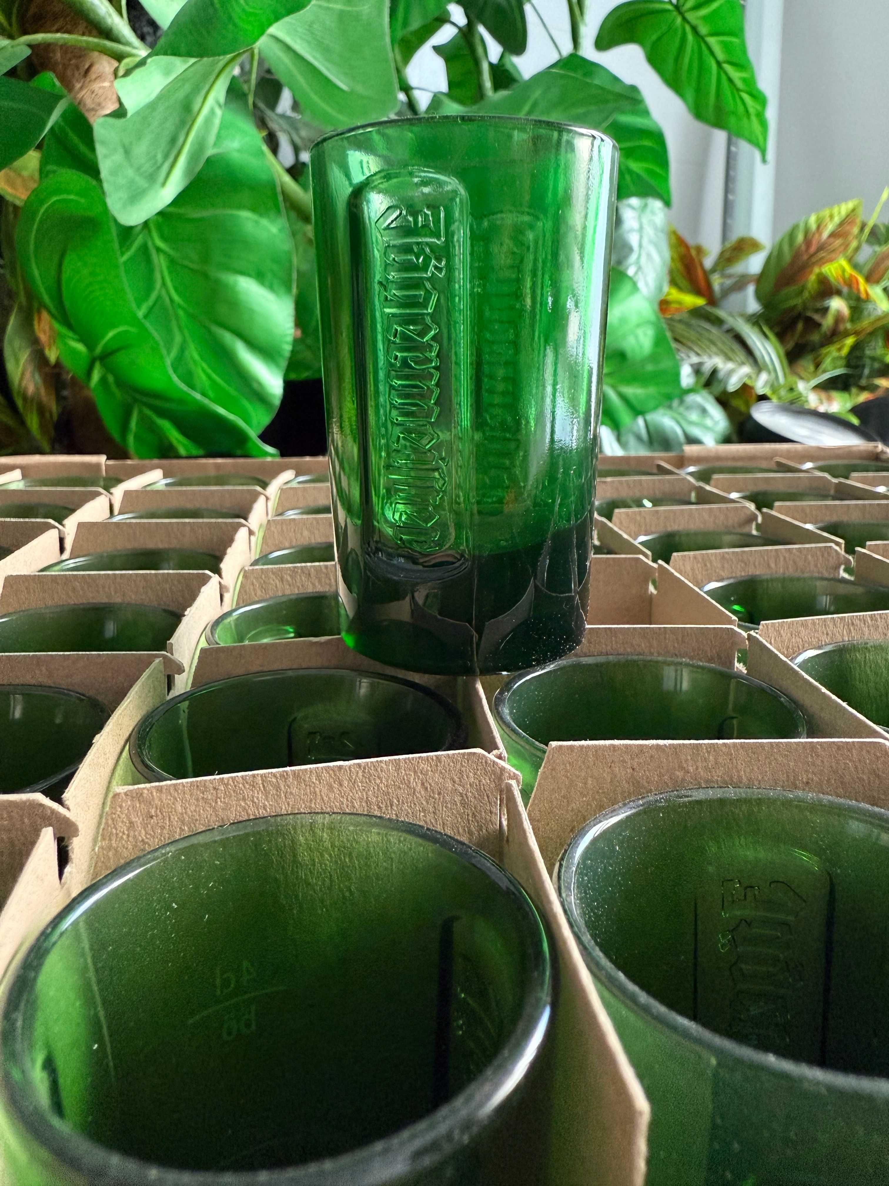 nowe JAGERMEISTER kieliszki zielone - komplet 6szt