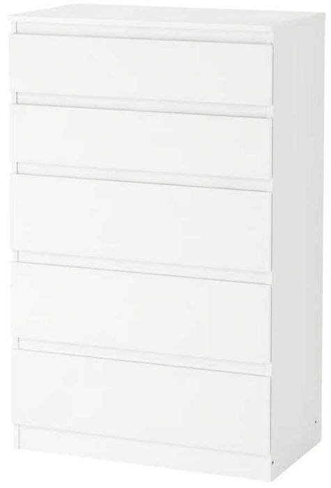 KULLEN - Cómoda c/5 gavetas, branca, 70x112 cm