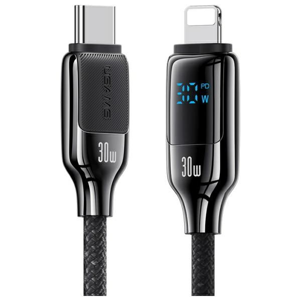 USAMS Kabel USB-C na Lightning 30W 1.2m  Digital Display Zinc Alloy