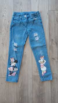 Spodnie jeansy Disney roz. 128 Myszka Minnie