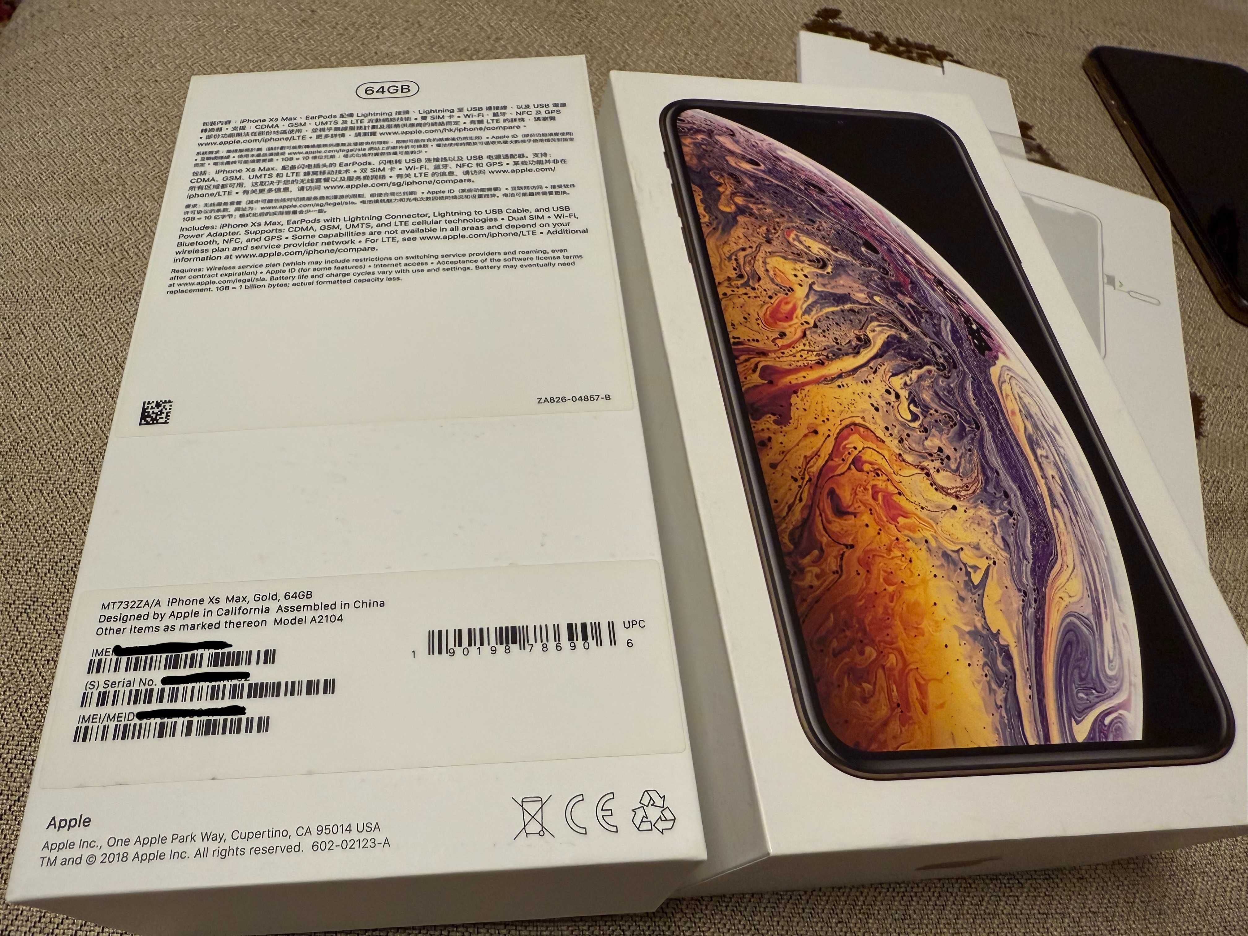 iPhone Xs Max Gold 64Gb Dual Sim