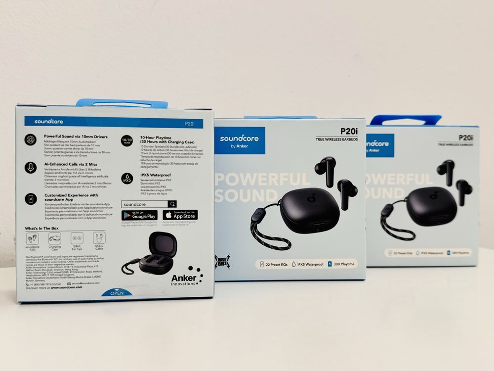 Нові оригінальні Бездротові навушники-вкладиші Anker P20i Black
