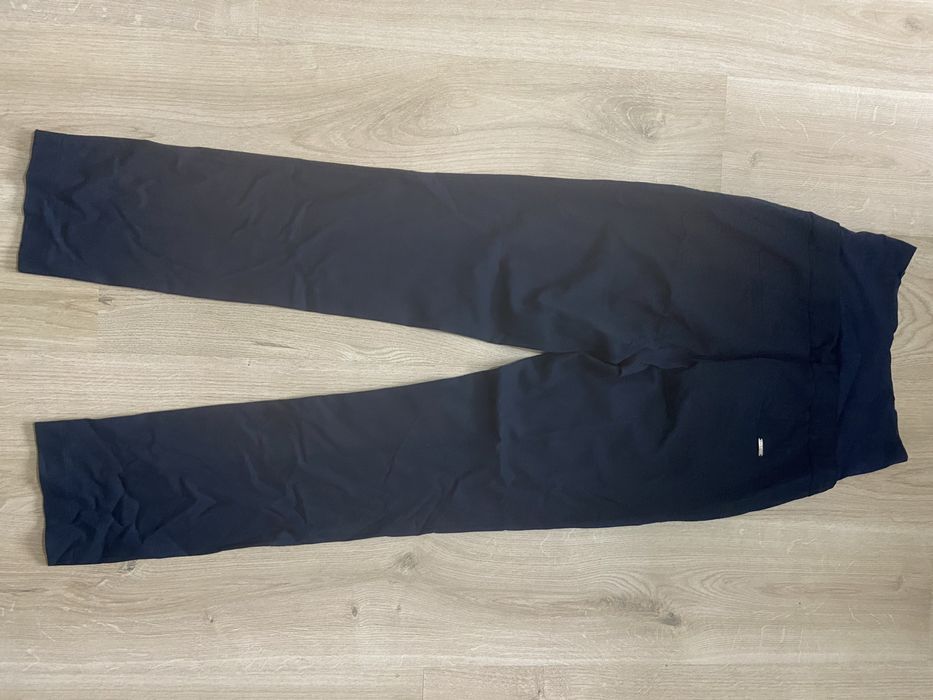 Esprit 36 S ciążowe granatowe wiskoza spodnie elegancie biuro praca